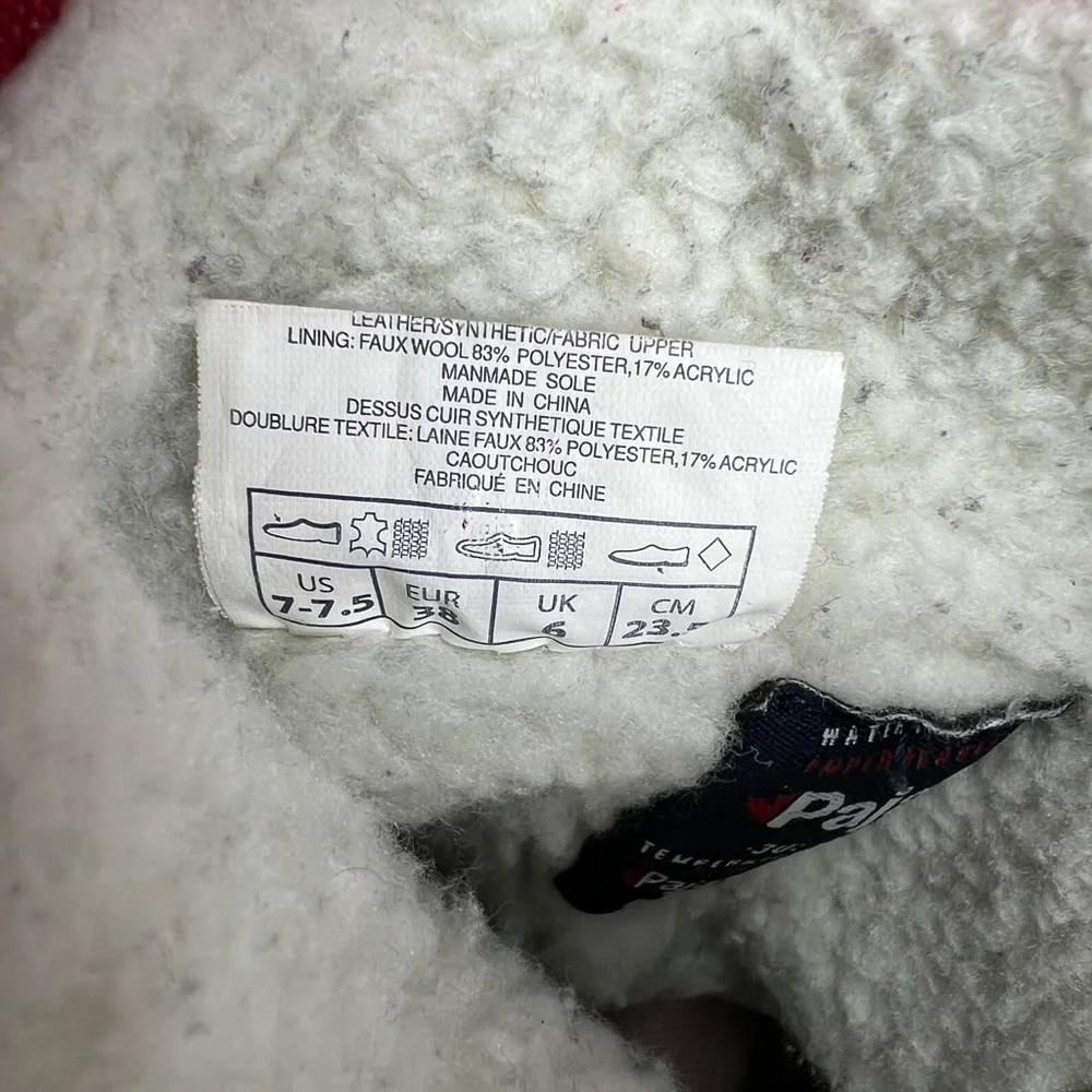 Pajar red and black snow boots